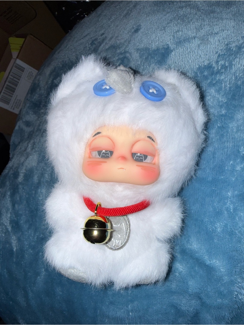 Derpkid Dragon Catcher Vinyl Plush Pendant - Catch the Snow Dragon